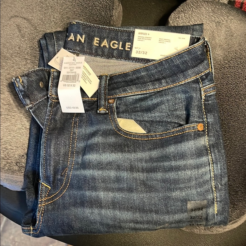 American Eagle Outfitters Blue Slim Straight Jeans